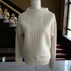 GAP Fit Cream Mockneck Long Sleeve Top Size XS